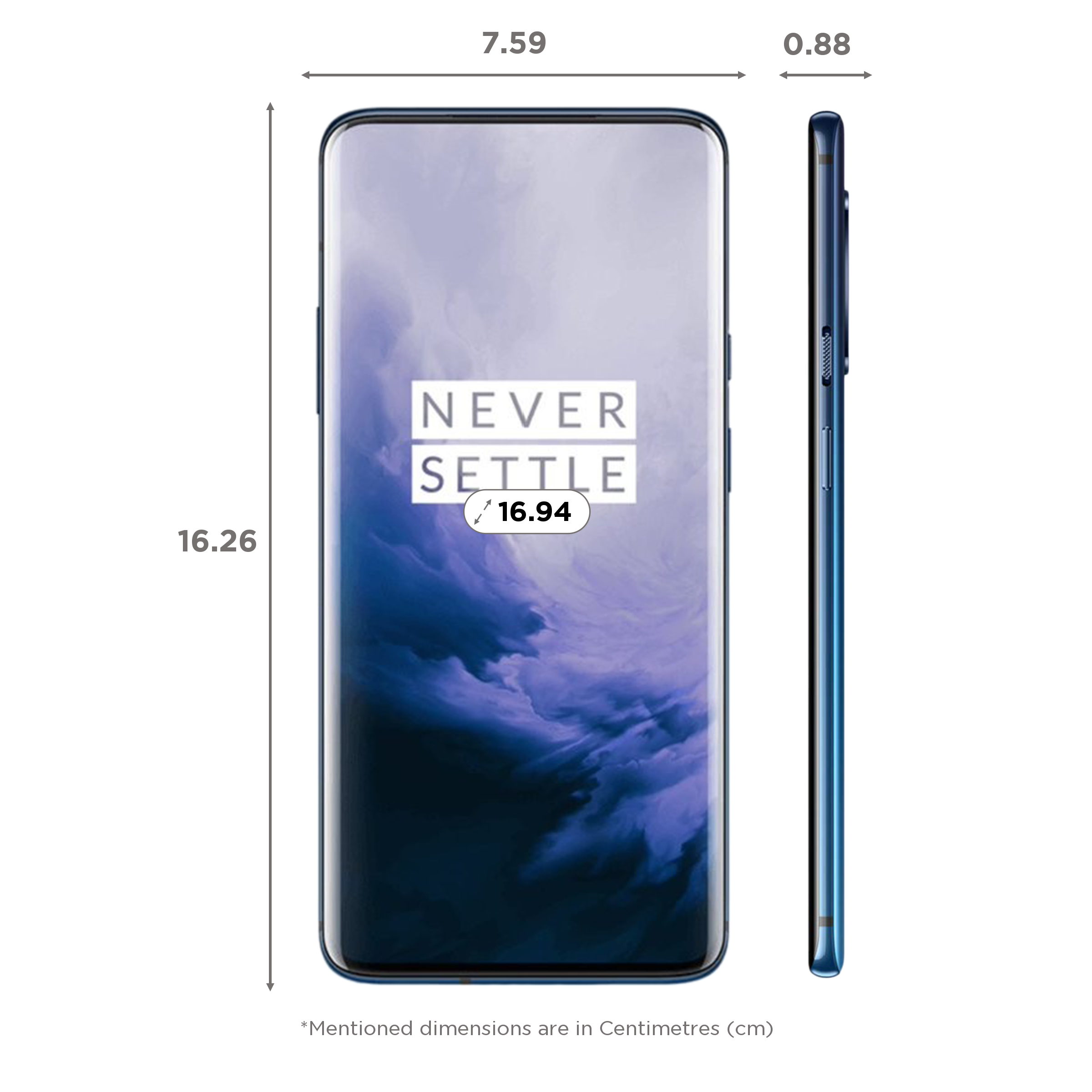 ANDROID - oneplus7 pro　新品8/256GB ネビュラブルー　当日 OnePlus 7 Pro - 256GB - Nebula Blue (8GB RAM) (Unlocked